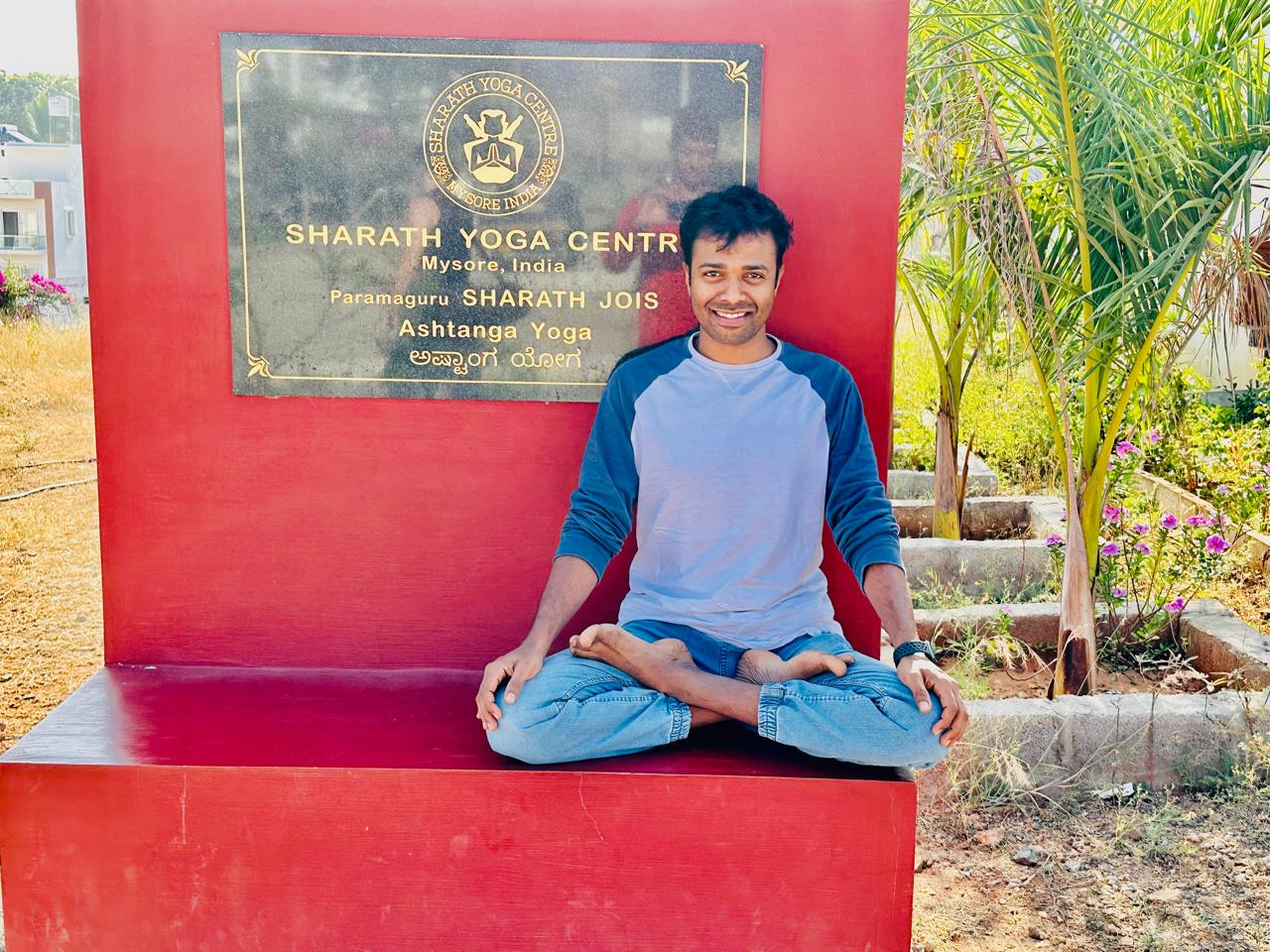 Srinivasa Yoga Guru at Sharath Yoga Centre Mysore